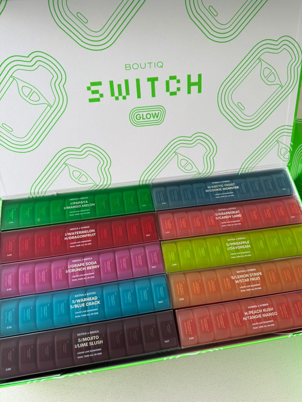boutiq switch glow 2g disposable boutiq switch glow 2g disposable