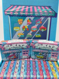 sweetz exotics pixie sticks blueberry jammerz mini pre rolls